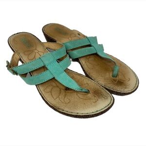 Born Comfort Sandals Size 7 M Turquoise Straps Adjustable